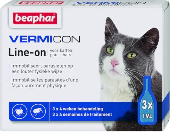 Beaphar Vermicon Line-On Kat - 3 pipetten
