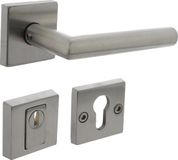 Intersteel Set achterdeurbeslag vierkant SKG*** met kerntrekbeveiliging rvs geborsteld