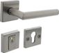 Intersteel Set achterdeurbeslag vierkant SKG*** met kerntrekbeveiliging rvs geborsteld