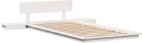 vidaXL Bedframe Wit Hout 90 x 200 cm