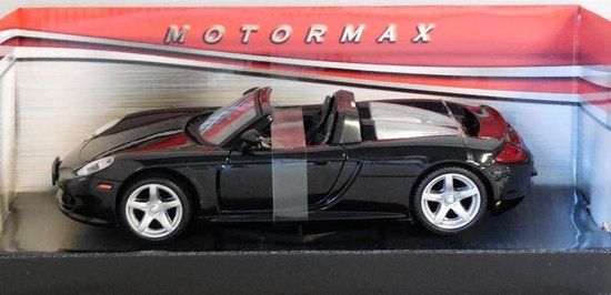 Motor Max Porsche Carrera GT - Zwart 1:24 model met openende deuren - 73305