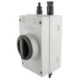 SeKi Solar DC scheidingsschakelaar, 4-polig, PV hoofdschakelaar, 32 A, 1500 V, aansluiting met MC4-compatibele stekkerverbindingen, stroomonderbreker, IP66 waterdicht