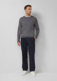 s.Oliver pantalon à pinces bleu marine