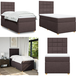 Sommier à lattes avec matelas marron foncé 80x200 cm - Matelas à ressorts ensachés - Sommeil réparateur