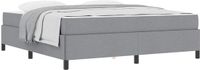 vidaXL Boxspring Bed Lichtgrijs 180 x 200 cm Stof