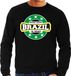 Bellatio Decorations Have fear Brazil is here sweater met sterren embleem in de kleuren van de Braziliaanse vlag - zwart - heren - Brazilie supporter / Braziliaans elftal fan trui / EK / WK / kleding S