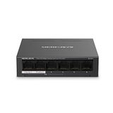 MERCUSYS MS106LP TP-Link PoE Switch 6 Ethernet-poorten, 40 W voor alle PoE-poorten, 4 PoE-poorten 30W 802.3af/at, Ethernet-switch, RJ45-schakelaar, metalen behuizing, ethernet-stekkerdoos, aansluiten