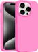 Coverzs Luxe Siliconen Hoesje Geschikt voor iPhone 15 Pro Max (Roze)