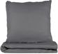 Microfibre 3-Piece Bedding Set Dark Grey