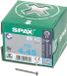 SPAX Roestvaststalen schroef, Verzonken kop, 4 x 45, Voldraad, Kruiskop Z2 - blank - 200 stuks
