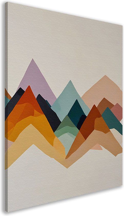 Merkloos / Sans marque Minimalistische Canvas Schilderij - 50x70cm - Modern Design - Verschillende Kleuren