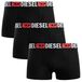 DIESEL Boxershorts 'Damien' neonrood / zwart gemêleerd / wit