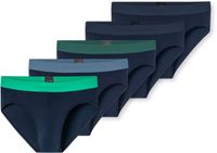 Schiesser 5PACK Rio-Slip Heren Donkerblauw Katoen/Elastaan 4XL