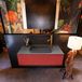 Mondiaz ERIN 100cm badmeubelset onderkast Fire met 1 lade Wastafel RIDGE midden Dark grey ERIN11840