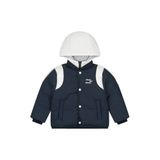 Stains&Stories winterjas - donkerblauw/wit