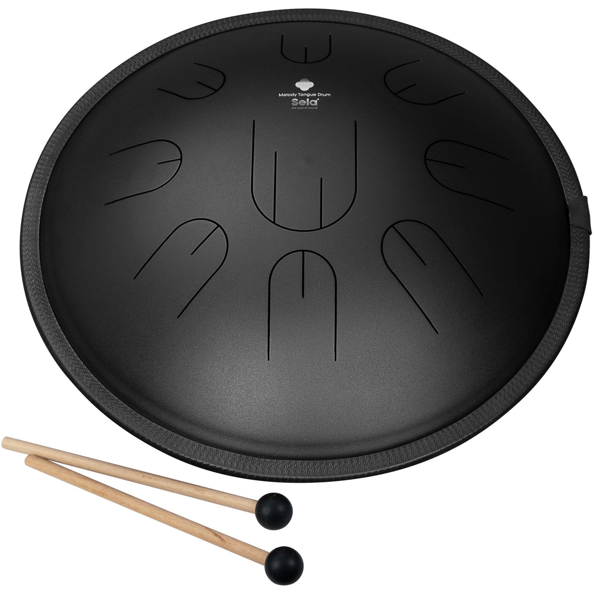 Sela SE 380 Melody Tongue Drum - D Kurd - 14 inch - Black - Includes Bag
