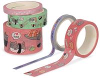 Legami Washitape - Kitty - Roze - 5 stuks