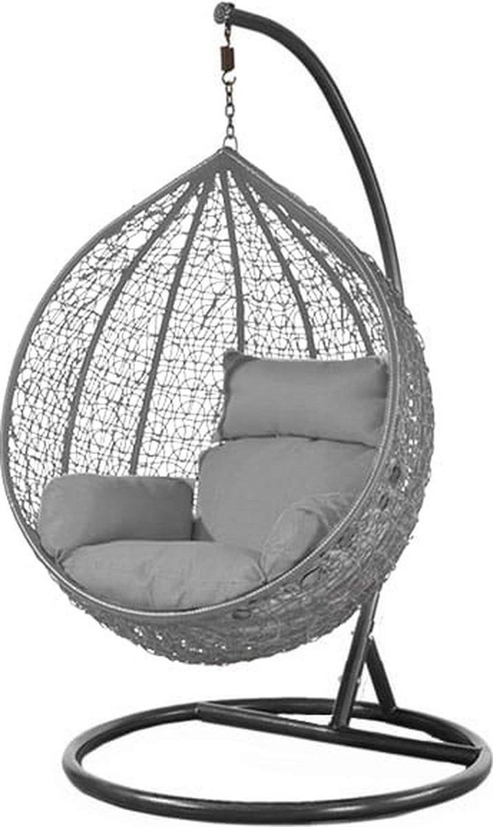 Viking Choice Hangstoel - Ei stoel - met frame - grijs - tot 125 kg