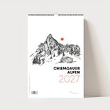 Chiemgauer Alpen, Design Wandkalender 2027, Monatskalender, A4