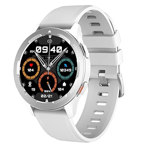 Roadoor Smart Horloge Lange Uithoudingsvermogen Stap Tellen Oplaadbare Mannen BT Calling Smart Horloge Voor Het Dagelijks Leven Wit