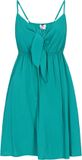 myMo Jurk Groen Mouwloos V-hals Skaterdress met strikdetail