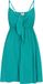 myMo Jurk Groen Mouwloos V-hals Skaterdress met strikdetail