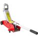 Cric hydraulique compact 2 tonnes pour voiture et SUV, protection anti-surcharge, jaune et rouge, hauteur 120-300 mm