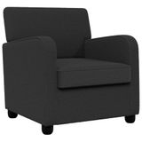 vidaXL - Fauteuil - Donkergrijs - Imitatie - lamswol