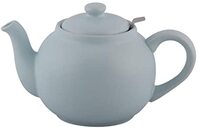 plint Simple & Stylish Ceramic Teapot, Globe Teapot with Stainless Steel Strainer, Ceramic Teapot for 6-8 cups, 1500 ml Ceramic Teapot, Flowering Tea Pot, TeaPot for Blooming Tea, Ice Color