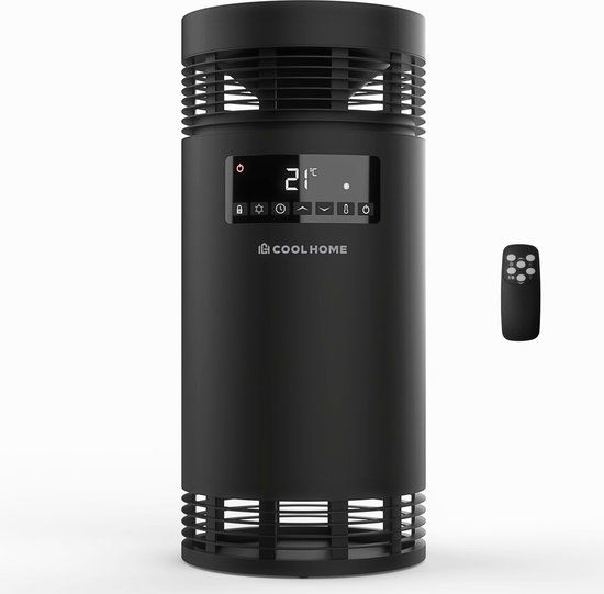 CoolHome CH22 Keramische kachel - Zwart - 2022 model