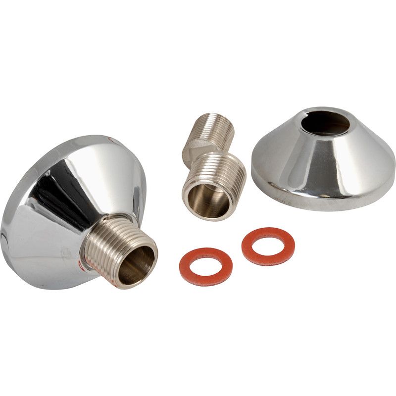 BPE S-koppeling met rozet 1/2"x1/2" 9mm (2 Stuks)