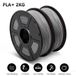 PLA-Plus filament - filament pour imprimante 3D - 1,75 mm - 2 kg - Netjes opgerold - Gris