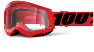 100% Strata Anti-Fog Goggles Gen2, red/clear