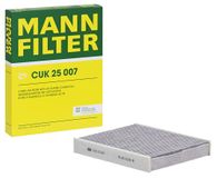 MANN-FILTER CUK 25 007 Inwendige filter, pollenfilter met actieve kool, voor personenauto's