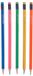 Pincello Teken potloden - 5x - multi colours - grijze punt - met end gummetje
