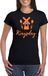 Bellatio Decorations Koningsdag shirt voor dames - Holland - zwart - met glitters - feestkleding L