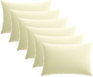 vidaXL Kussensloop 6 stuks Crèmekleurig Polyester 50 x 75 cm