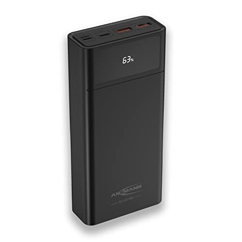 Ansmann Powerbank 24 000 mAh 22,5W PB322PD (1st) - Externe batterij met 2 USB-A poorten en 1 USB-C poort - Noodbatterij voor het opladen van smartphone, tablet, koptelefoon, etc.