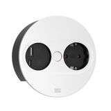 Bachmann TWIST2 1xCEE7/3 1xUSB A/C 22W Rund weiss, 0,2m Mit ISV-Stecker