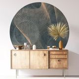 Autocollant Mural Rond - Design - Diamètre 80 cm - Adhésif + Protection Mate