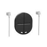 Ovaal Schneider Electric Ovalis – 2 halve toetsen + 1 controlelampje – antraciet