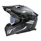 O'NEAL A-SRS Spike Adventure Integraalhelm Mat Zwart Grijs Wit Maat M