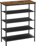 Woon Wereld Schoenenrek - Groen - 10 paar - Met lade - Metaal - 80x50x1 cm