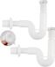 Sans marque Tuyau de vidange flexible 2 PCS - 1 1/4 pouce Lavabo de salle de bain Sanitaire - Tuyau de vidange extensible 320-780 mm - Blanc