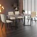 Table de salle à manger 5 pièces avec 4 chaises, design moderne