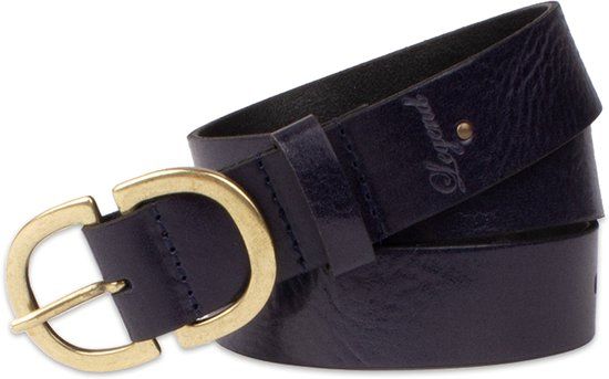 Legend Dames - Leren riem - Blauw - 90cm
