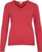 VILA VIRIL V-NECK L/S KNIT TOP - NOOS - Dames - Gebreide truien - Hibiscus - S