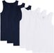 Sanetta Onderhemd Set van 6 Kinderen Wit/Blauw Maat 140