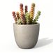 Kante Lichtgewicht moderne ronde, elegante handgemaakte tuin plantenbak pot voor binnen en buiten, 35 cm diameter, verweerd beton