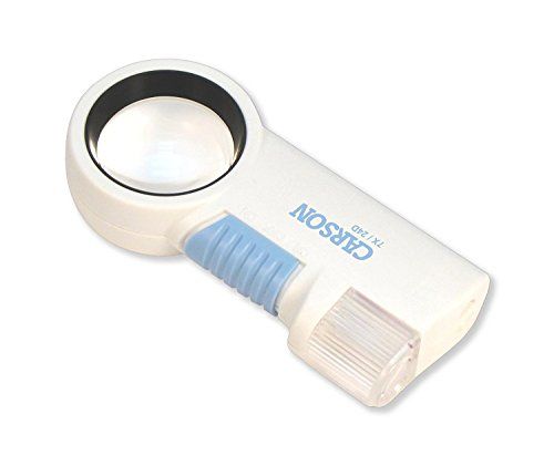 Carson CP-32 MagniFlash 9x LED Illuminated Magnifier & Flashlight Combo - White